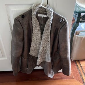 Kenneth Cole Leather/Sherpa jacket